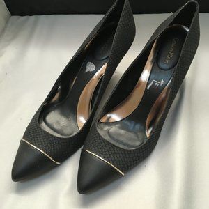 3.25" Black Calvin Klein Black Heel Size 9